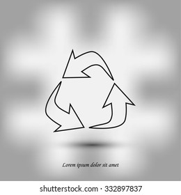 Recycle sign icon