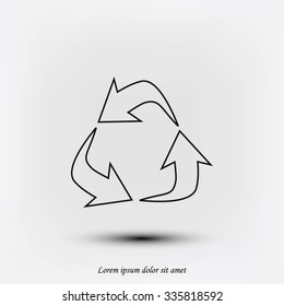 Recycle sign icon