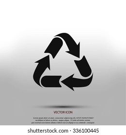 Recycle sign icon