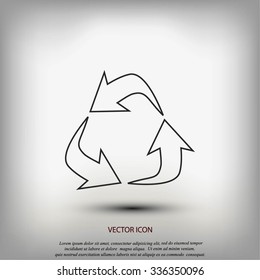 Recycle sign icon