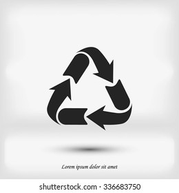 Recycle sign icon
