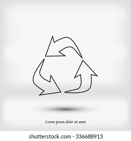 Recycle sign icon