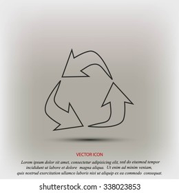 Recycle sign icon