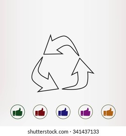 Recycle sign icon