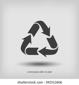 Recycle sign icon
