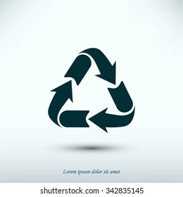 Recycle sign icon