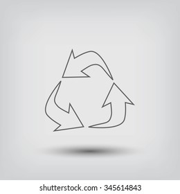 Recycle sign icon