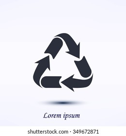 Recycle sign icon