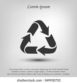 Recycle sign icon
