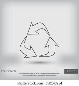 Recycle sign icon