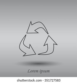 Recycle sign icon