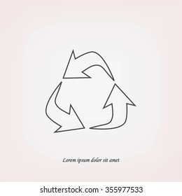 Recycle sign icon
