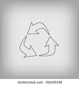 Recycle sign icon