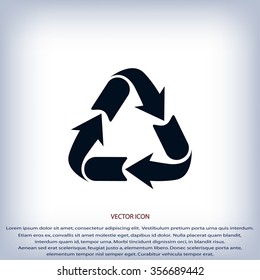 Recycle sign icon