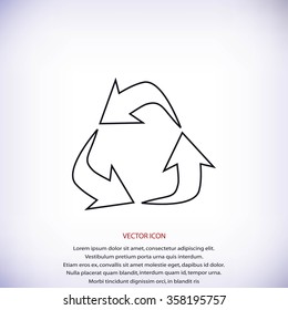 Recycle sign icon