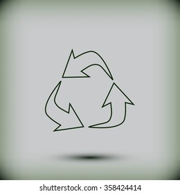 Recycle sign icon