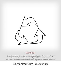 Recycle sign icon