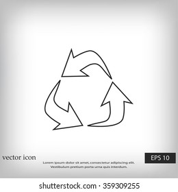 Recycle sign icon