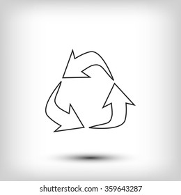 Recycle sign icon