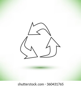Recycle sign icon