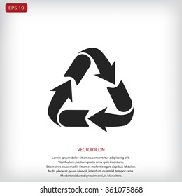 Recycle sign icon