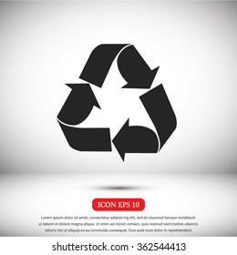 Recycle sign  icon