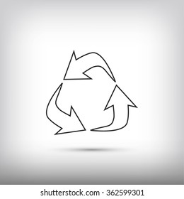 Recycle sign icon