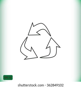 Recycle sign icon