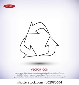 Recycle sign icon