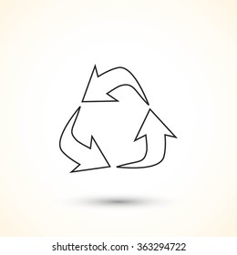 Recycle sign icon