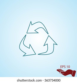 Recycle sign icon