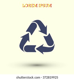 Recycle sign icon