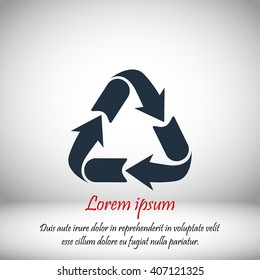 Recycle sign icon