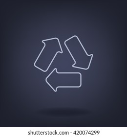 Recycle sign icon