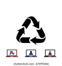 Recycle sign icon
