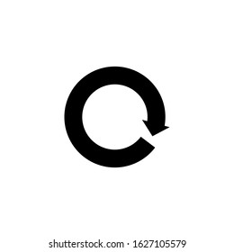 Recycle sign icon. Arrow Recycling vector icon isolated flat. Vector illustration arrow recycling symbol isolated on white background. Vector illustration. EPS10
