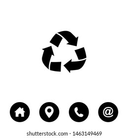 Recycle sign icon symbol vector