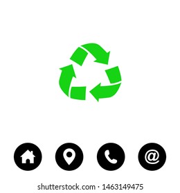 Recycle sign icon symbol vector
