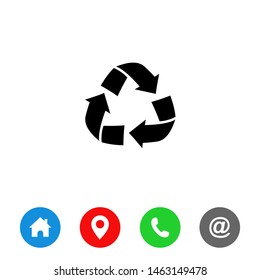 Recycle sign icon symbol vector