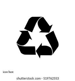 Recycle sign icon, vector best flat icon, EPS