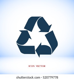 Recycle sign icon, vector best flat icon, EPS