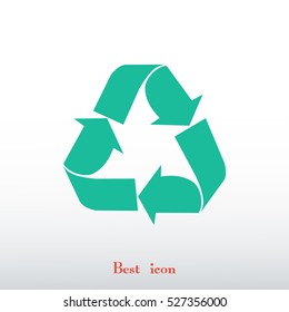 Recycle sign icon, vector best flat icon, EPS