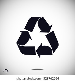 Recycle sign icon, vector best flat icon, EPS