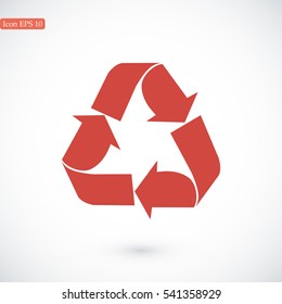 Recycle sign icon, vector best flat icon, EPS