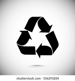 Recycle sign icon, vector best flat icon, EPS