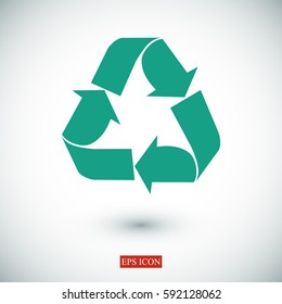 Recycle sign icon, vector best flat icon, EPS