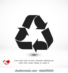 Recycle sign icon, vector best flat icon, EPS