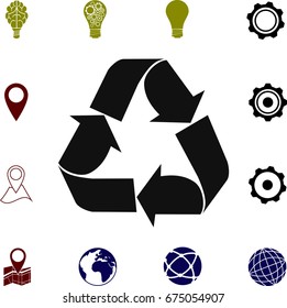 Recycle sign icon, vector best flat icon, EPS