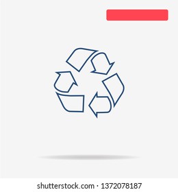 Recycle sign icon. Vector concept illustration for design.