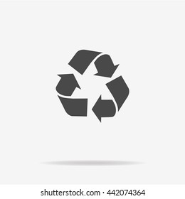 Recycle sign icon. Vector concept illustration for design.